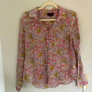 Liberty London x J.Crew floral cotton blouse